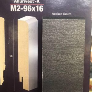 Плинтус МДФ обернутый алюминием 96*16*2400 М2